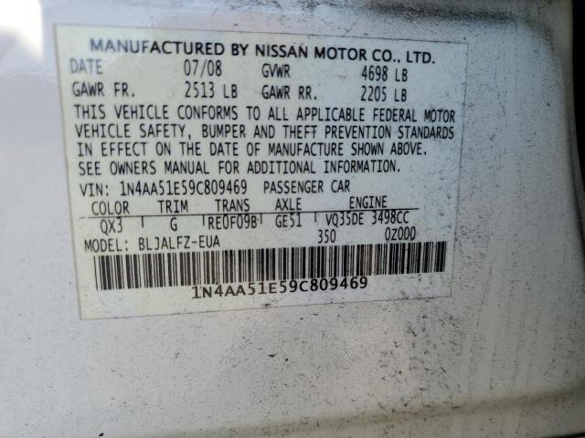 Photo 11 VIN: 1N4AA51E59C809469 - NISSAN MAXIMA S 