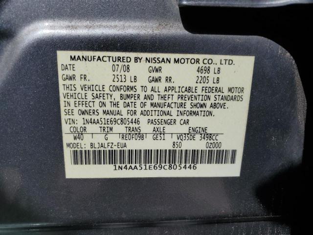 Photo 11 VIN: 1N4AA51E69C805446 - NISSAN MAXIMA 