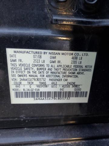 Photo 11 VIN: 1N4AA51E79C805732 - NISSAN MAXIMA S 