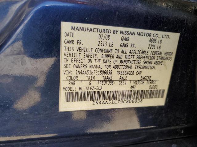 Photo 12 VIN: 1N4AA51E79C806038 - NISSAN MAXIMA S 