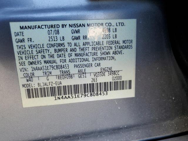 Photo 11 VIN: 1N4AA51E79C808453 - NISSAN MAXIMA 