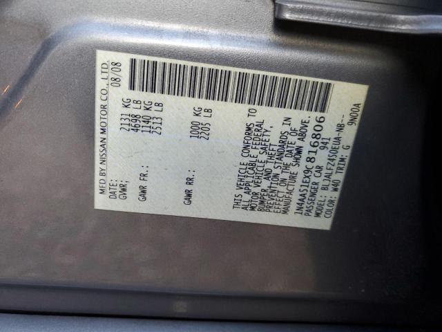 Photo 11 VIN: 1N4AA51EX9C816806 - NISSAN MAXIMA 