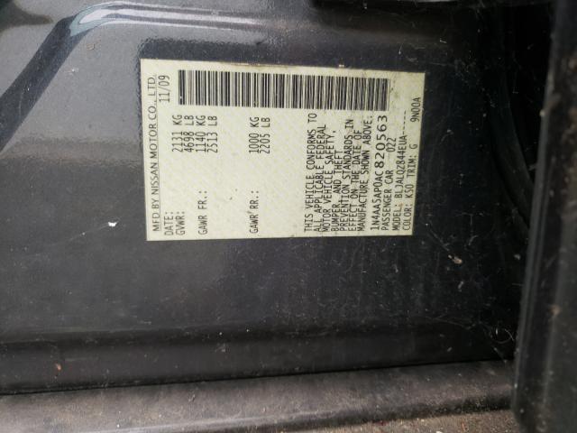 Photo 9 VIN: 1N4AA5AP0AC820563 - NISSAN MAXIMA S 