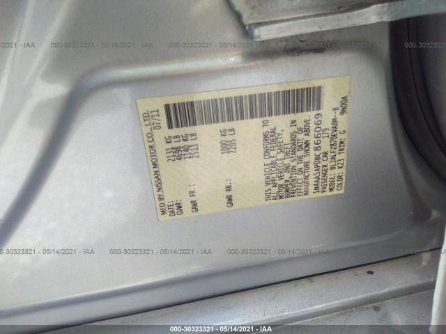 Photo 8 VIN: 1N4AA5AP0BC866069 - NISSAN MAXIMA 