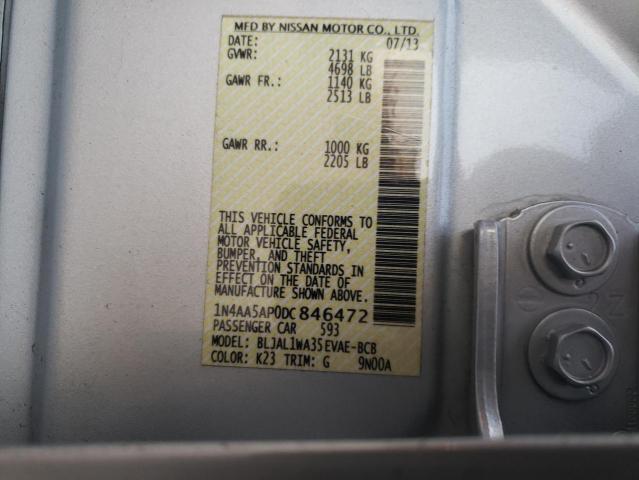 Photo 11 VIN: 1N4AA5AP0DC846472 - NISSAN MAXIMA S 