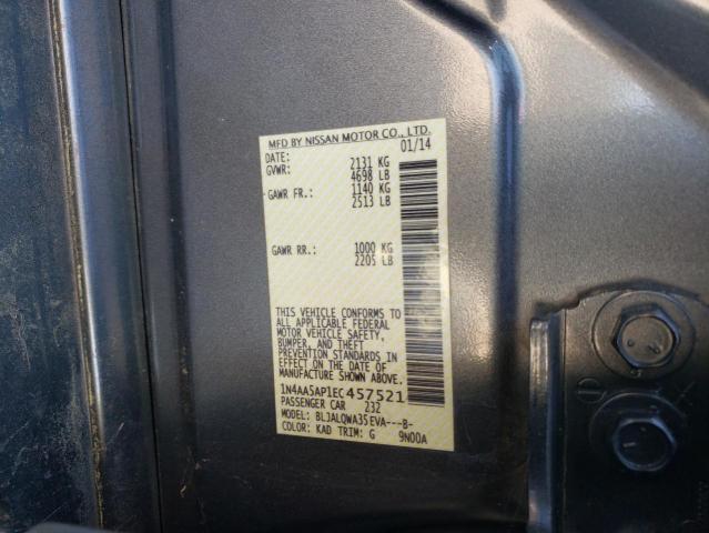 Photo 9 VIN: 1N4AA5AP1EC457521 - NISSAN MAXIMA S 