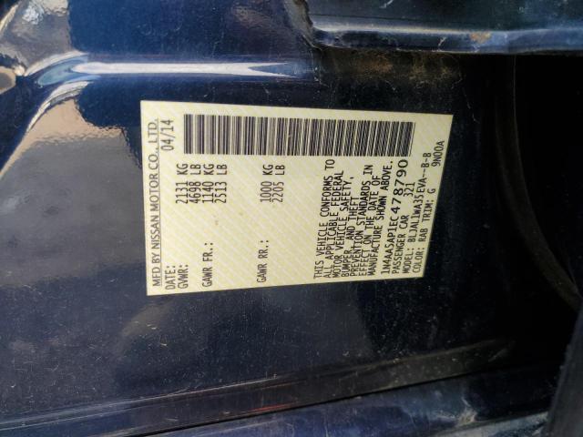 Photo 11 VIN: 1N4AA5AP1EC478790 - NISSAN MAXIMA S 