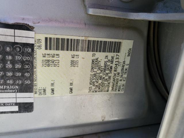 Photo 9 VIN: 1N4AA5AP2AC804137 - NISSAN MAXIMA S 