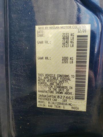 Photo 9 VIN: 1N4AA5AP2AC827465 - NISSAN MAXIMA S 