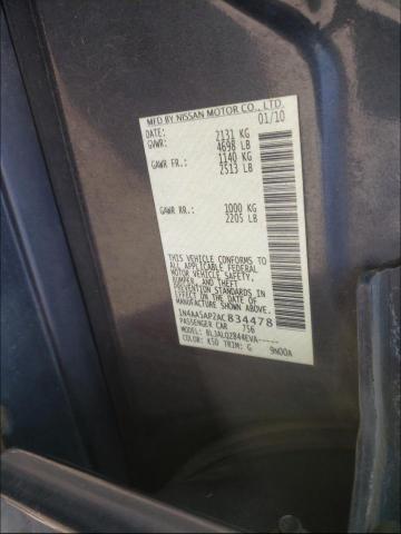 Photo 9 VIN: 1N4AA5AP2AC834478 - NISSAN MAXIMA S 