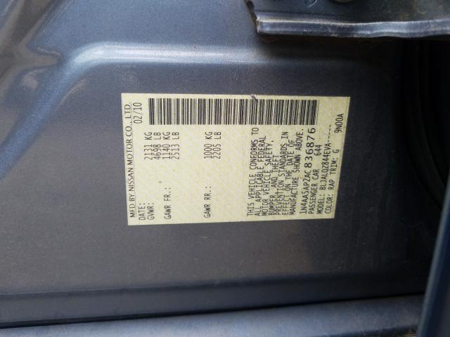 Photo 9 VIN: 1N4AA5AP2AC836876 - NISSAN MAXIMA 