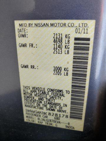 Photo 11 VIN: 1N4AA5AP2BC828178 - NISSAN MAXIMA S 