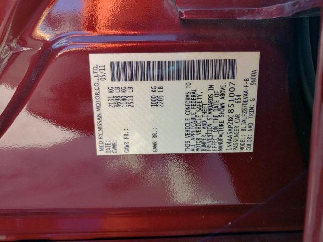 Photo 11 VIN: 1N4AA5AP2BC851007 - NISSAN MAXIMA 