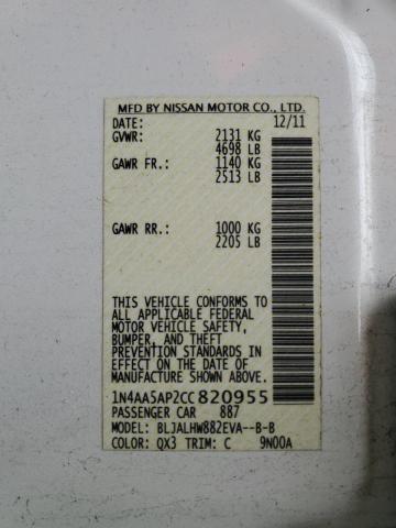 Photo 11 VIN: 1N4AA5AP2CC820955 - NISSAN MAXIMA 