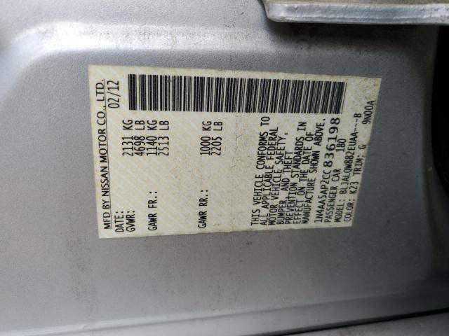 Photo 11 VIN: 1N4AA5AP2CC836198 - NISSAN MAXIMA S 