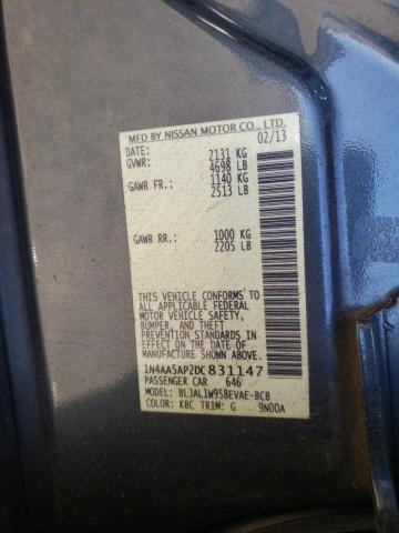 Photo 9 VIN: 1N4AA5AP2DC831147 - NISSAN MAXIMA S 