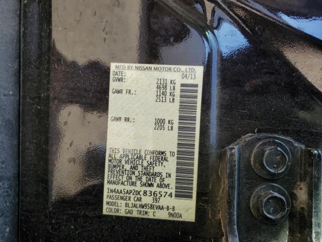 Photo 11 VIN: 1N4AA5AP2DC836574 - NISSAN MAXIMA 