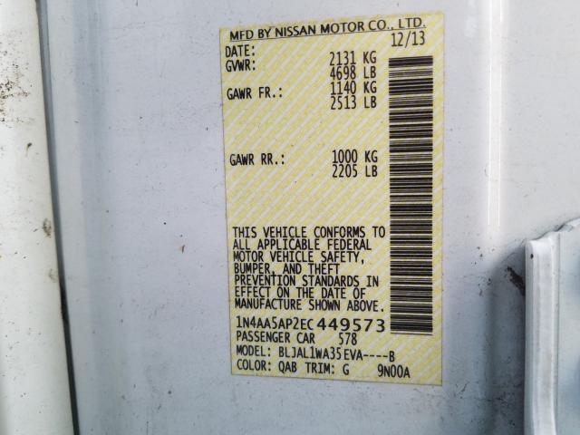 Photo 9 VIN: 1N4AA5AP2EC449573 - NISSAN MAXIMA S 