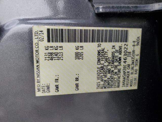 Photo 11 VIN: 1N4AA5AP2EC463022 - NISSAN MAXIMA 