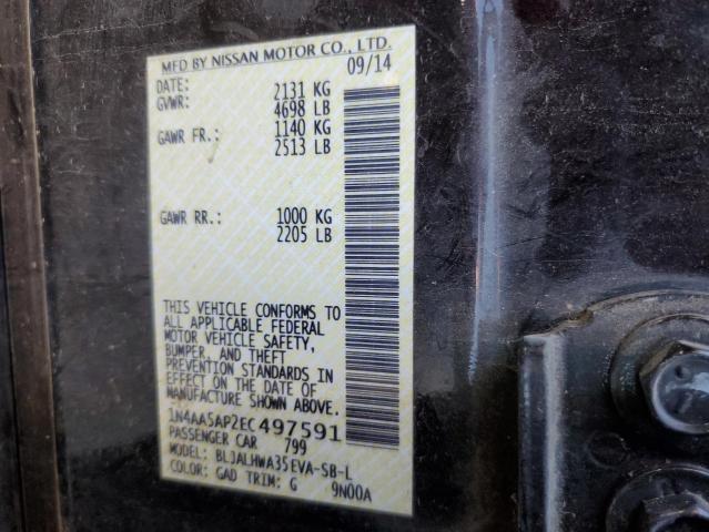 Photo 12 VIN: 1N4AA5AP2EC497591 - NISSAN MAXIMA S 