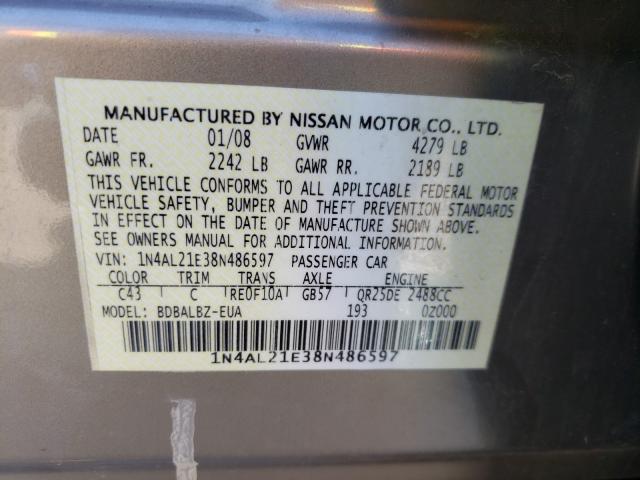 Photo 9 VIN: 1N4AA5AP3BC864803 - NISSAN MAXIMA S 