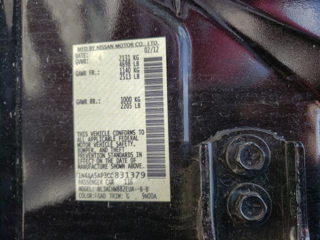 Photo 9 VIN: 1N4AA5AP3CC831379 - NISSAN MAXIMA S 