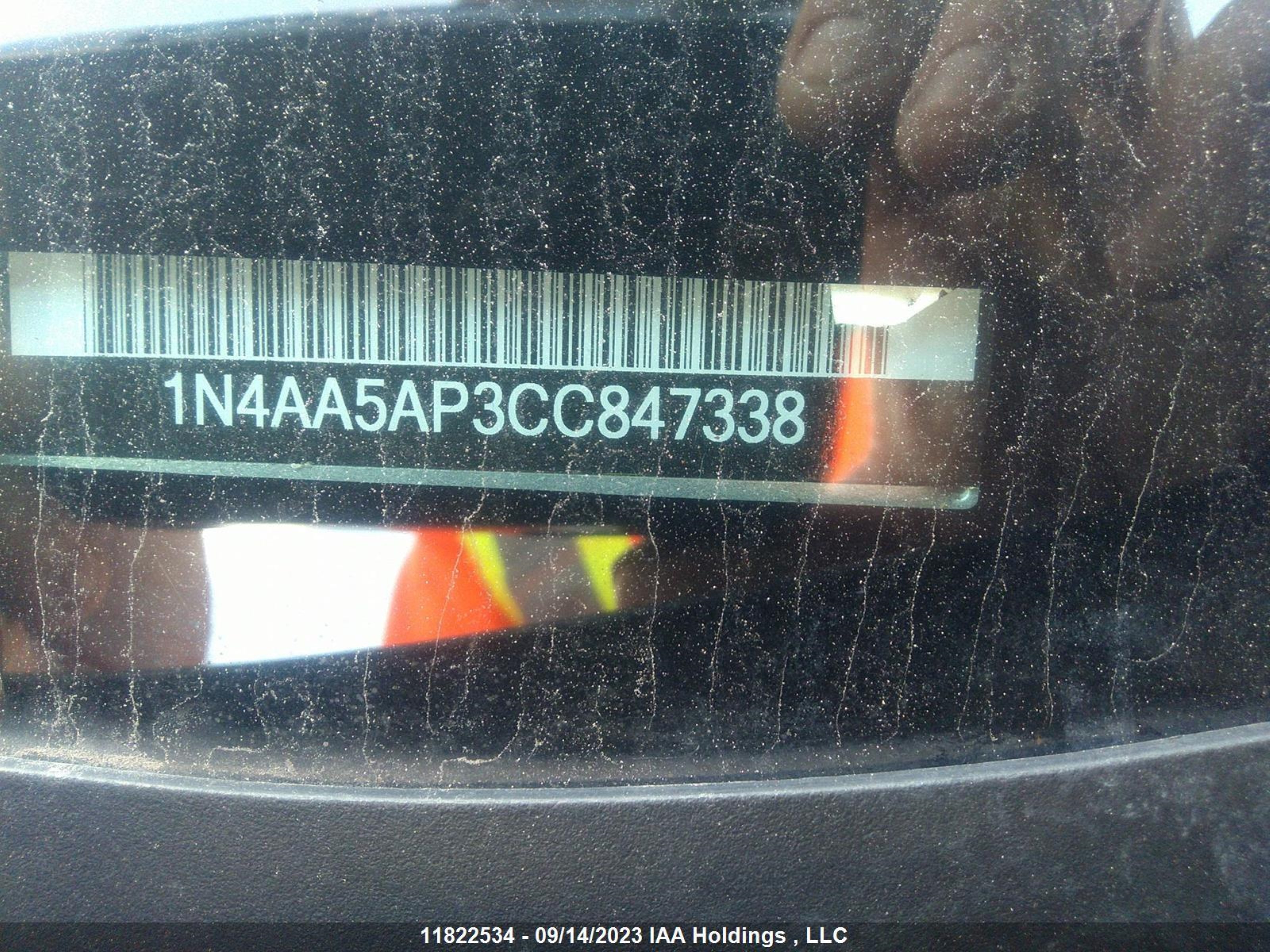 Photo 8 VIN: 1N4AA5AP3CC847338 - NISSAN MAXIMA 