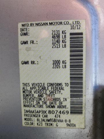 Photo 11 VIN: 1N4AA5AP3DC807469 - NISSAN MAXIMA 