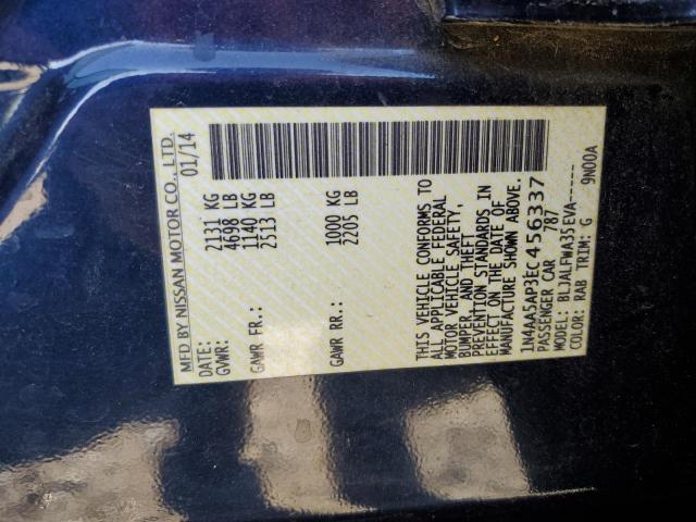 Photo 12 VIN: 1N4AA5AP3EC456337 - NISSAN MAXIMA 