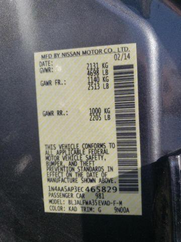 Photo 9 VIN: 1N4AA5AP3EC465829 - NISSAN MAXIMA S 