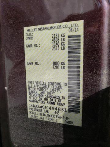 Photo 11 VIN: 1N4AA5AP3EC494831 - NISSAN MAXIMA 