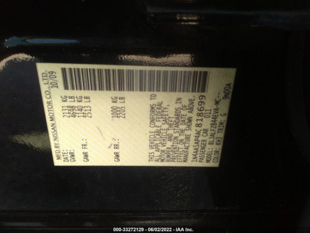 Photo 8 VIN: 1N4AA5AP4AC818699 - NISSAN MAXIMA 