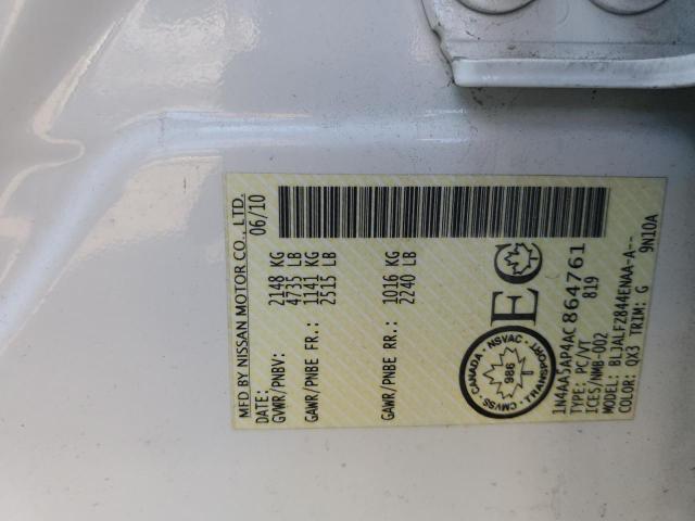 Photo 11 VIN: 1N4AA5AP4AC864761 - NISSAN MAXIMA S 