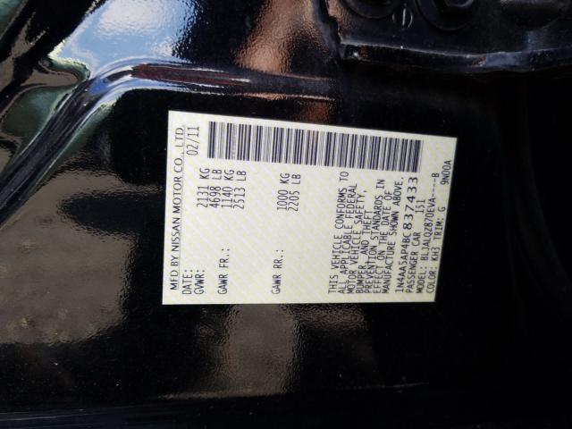 Photo 9 VIN: 1N4AA5AP4BC837433 - NISSAN MAXIMA S 