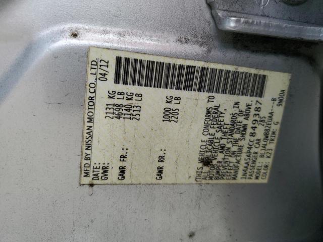 Photo 11 VIN: 1N4AA5AP4CC849387 - NISSAN MAXIMA S 