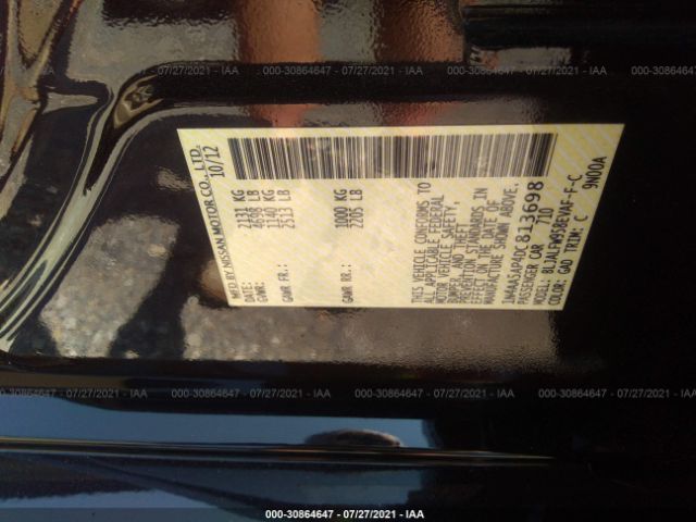 Photo 8 VIN: 1N4AA5AP4DC813698 - NISSAN MAXIMA 