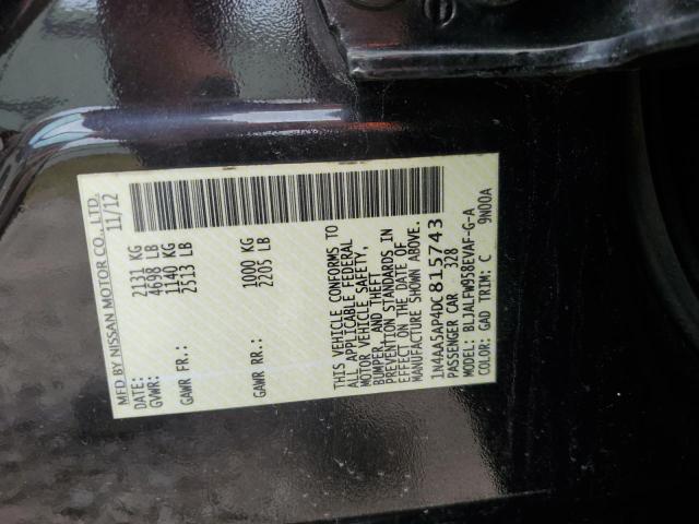 Photo 12 VIN: 1N4AA5AP4DC815743 - NISSAN MAXIMA S 