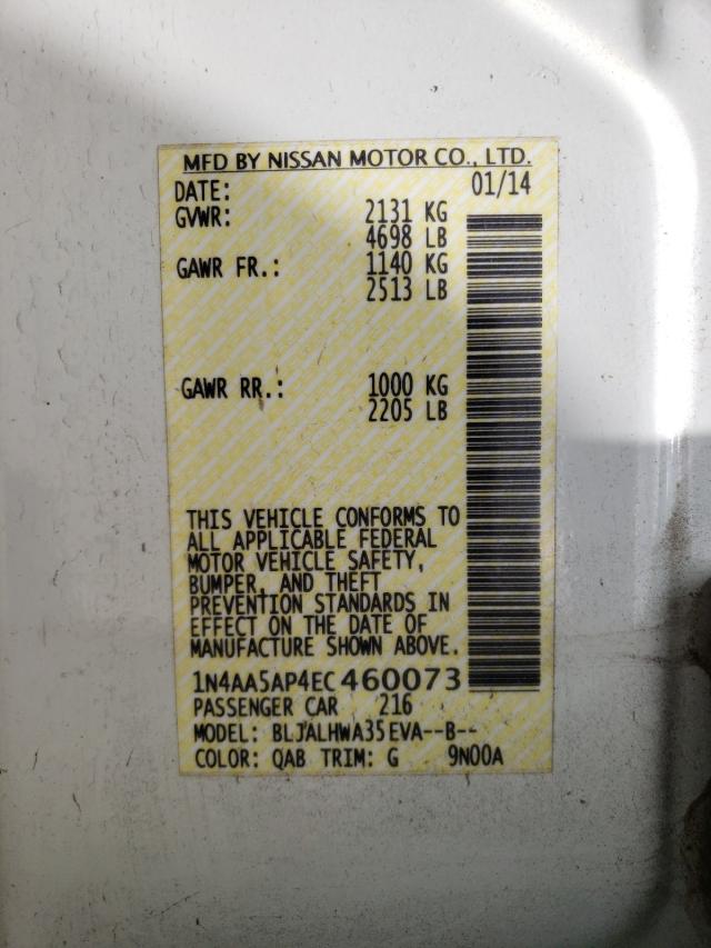 Photo 9 VIN: 1N4AA5AP4EC460073 - NISSAN MAXIMA S 