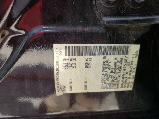 Photo 12 VIN: 1N4AA5AP4EC475687 - NISSAN MAXIMA 