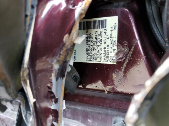 Photo 9 VIN: 1N4AA5AP4EC481540 - NISSAN MAXIMA S 