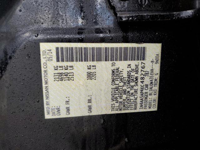 Photo 11 VIN: 1N4AA5AP4EC482767 - NISSAN MAXIMA S 