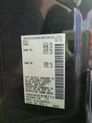 Photo 9 VIN: 1N4AA5AP5AC838721 - NISSAN MAXIMA S 