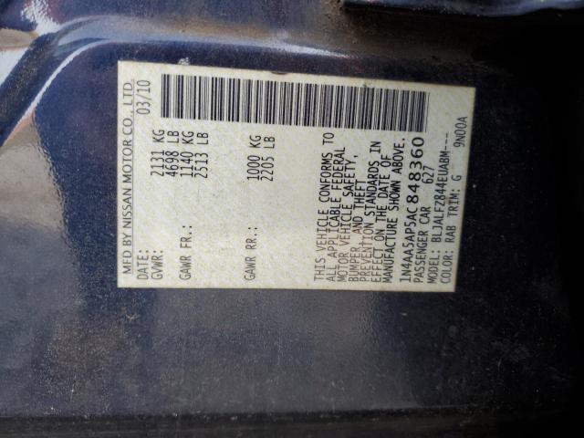 Photo 11 VIN: 1N4AA5AP5AC848360 - NISSAN MAXIMA 