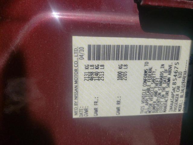 Photo 11 VIN: 1N4AA5AP5AC854675 - NISSAN MAXIMA 