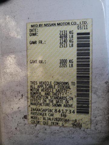 Photo 9 VIN: 1N4AA5AP5BC841734 - NISSAN MAXIMA S 