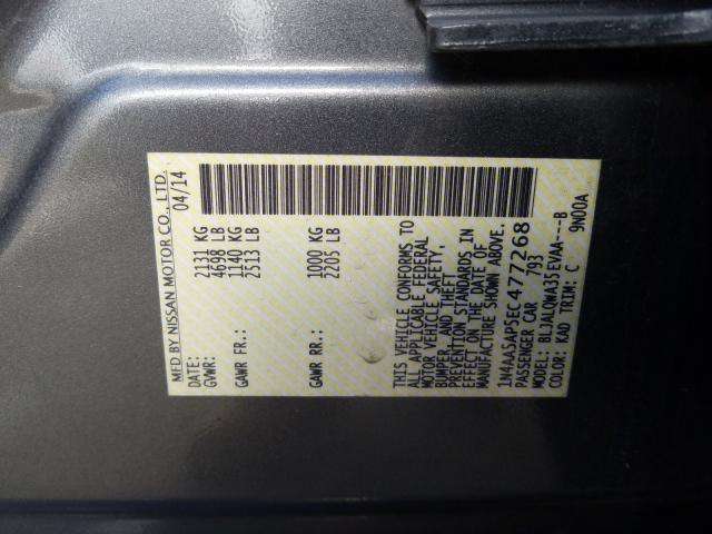 Photo 9 VIN: 1N4AA5AP5EC477268 - NISSAN MAXIMA S 