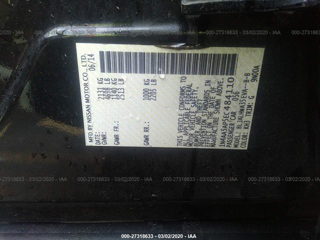 Photo 8 VIN: 1N4AA5AP5EC484110 - NISSAN MAXIMA 