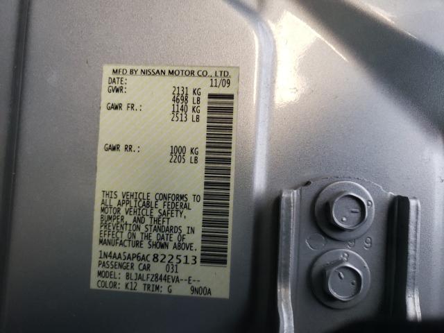 Photo 9 VIN: 1N4AA5AP6AC822513 - NISSAN MAXIMA S 