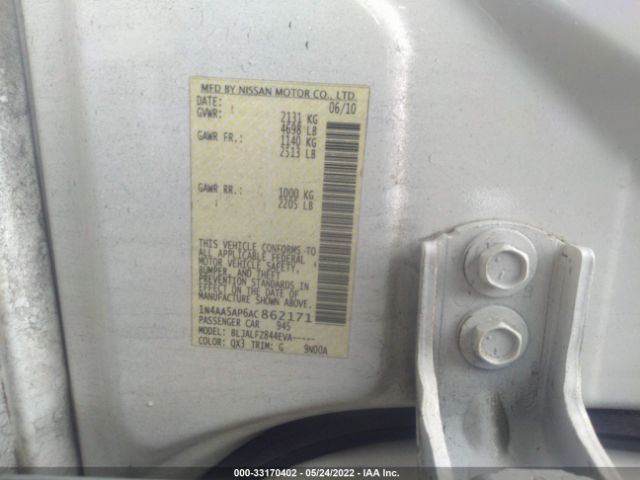 Photo 8 VIN: 1N4AA5AP6AC862171 - NISSAN MAXIMA 