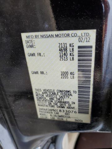 Photo 12 VIN: 1N4AA5AP6CC833076 - NISSAN MAXIMA 